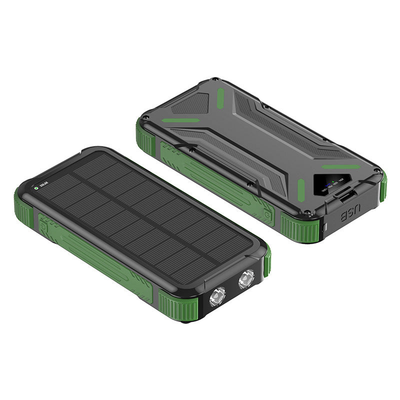 Solar-Powerbank mit robustem Design und LED-Licht Skanto