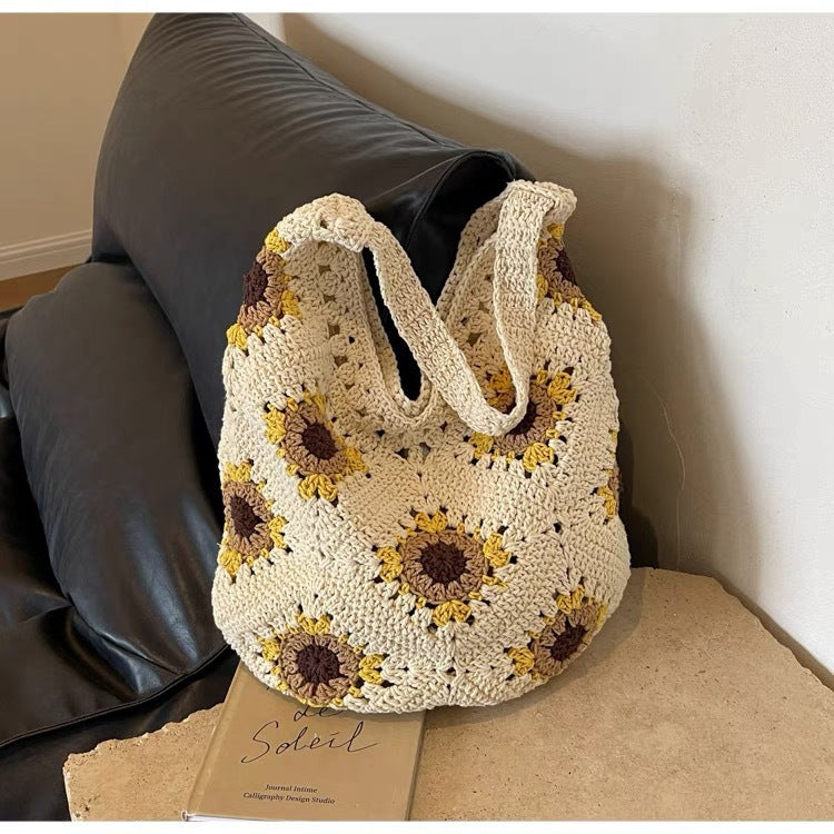 Handgehäkelte Sommer-Shopper-Tasche Skanto
