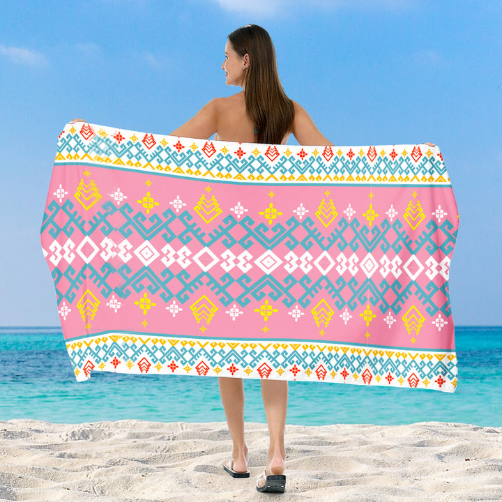 Stranddecke mit exklusivem geometrischem Tribal-Design Skanto