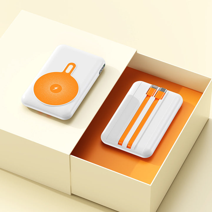 Tragbare Powerbank mit integrierter Schnelllade- und kabelloser Ladefunktion Skanto
