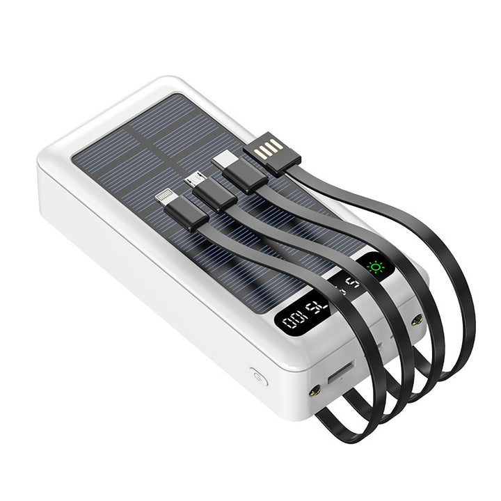 Solar-Powerbank mit Multifunktionsladung und integriertem LED-Display Skanto