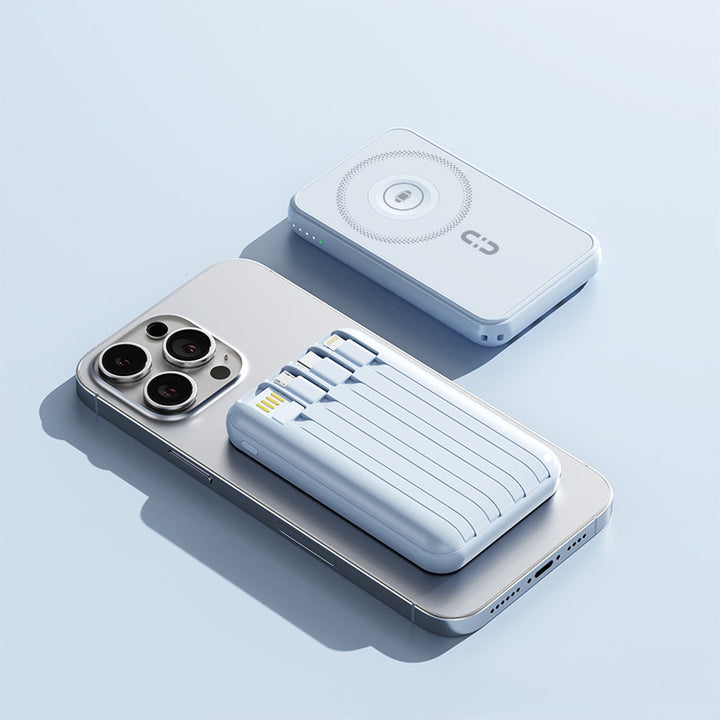 Tragbare Powerbank mit kabelloser Ladetechnologie und integrierter Smart-Technologie Skanto