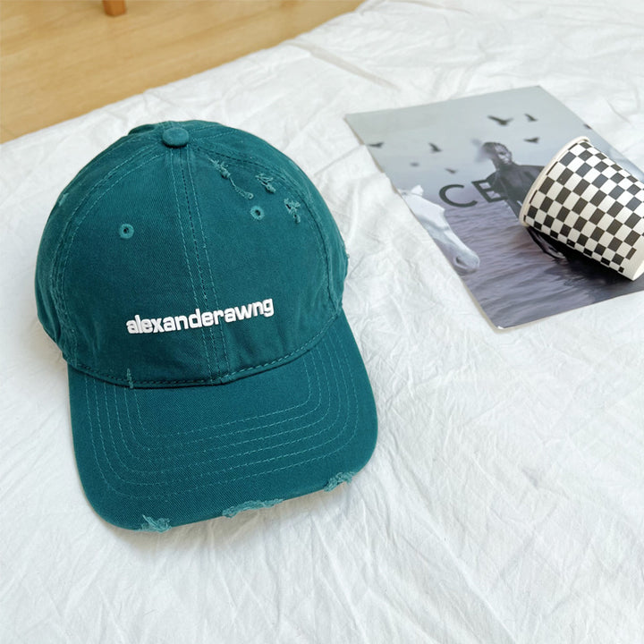 Unisex Distressed Baumwoll-Baseballkappe Skanto