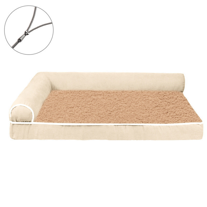 Verstärktes Plüsch-Lounge-Hundebett