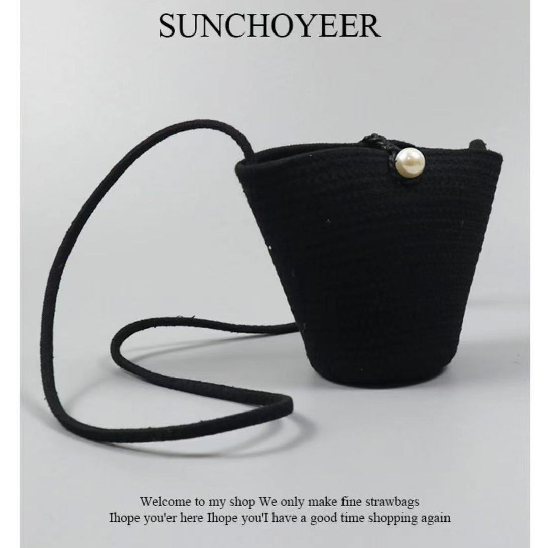Elegante Handtasche mit Perlenverschluss Skanto