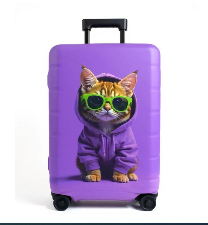 Unisex nicht-elastische Kofferhülle mit 3D-Hundemotiv für Trolley, elastisch und kratzfest Skanto