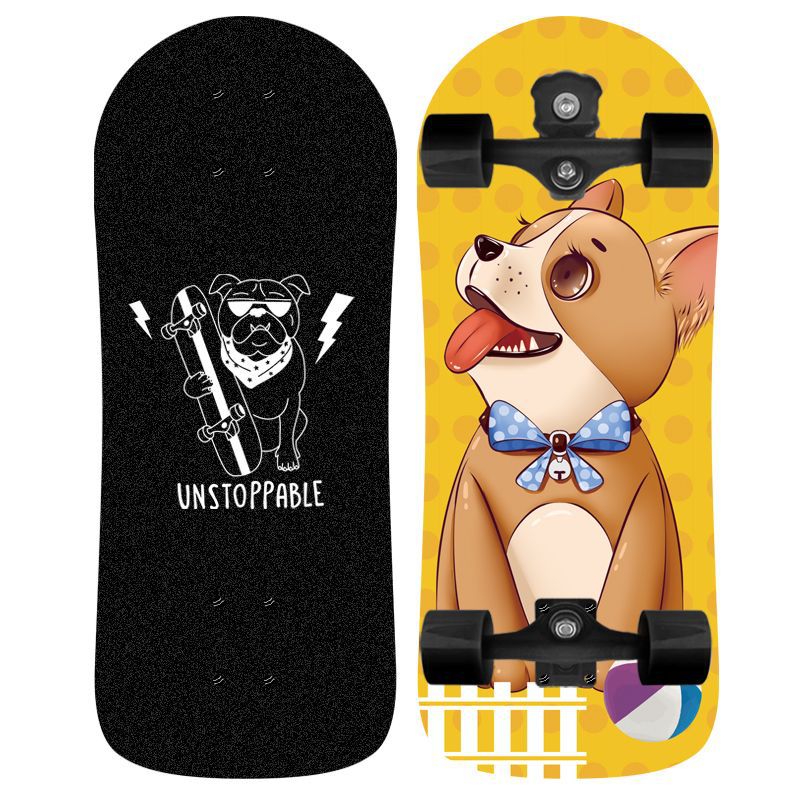 Skateboard Skanto mit Einhorn-Grafik