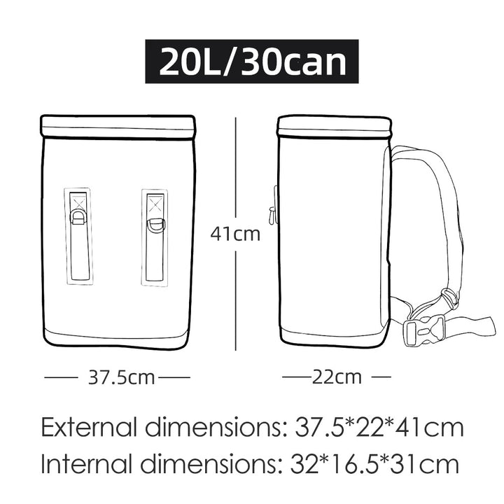 Unisex isolierter Outdoor-Kühlrucksack mit wasserdichter TPU-Beschichtung, robusten MOLLE-Schlaufen und ergonomischen Schultergurten Skanto