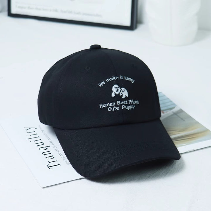 Damen-Baseballkappe mit Welpenmotiv und Stickerei Skanto