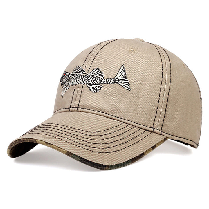 Herren Bestickte Baseballkappe mit Angelmotiv Skanto