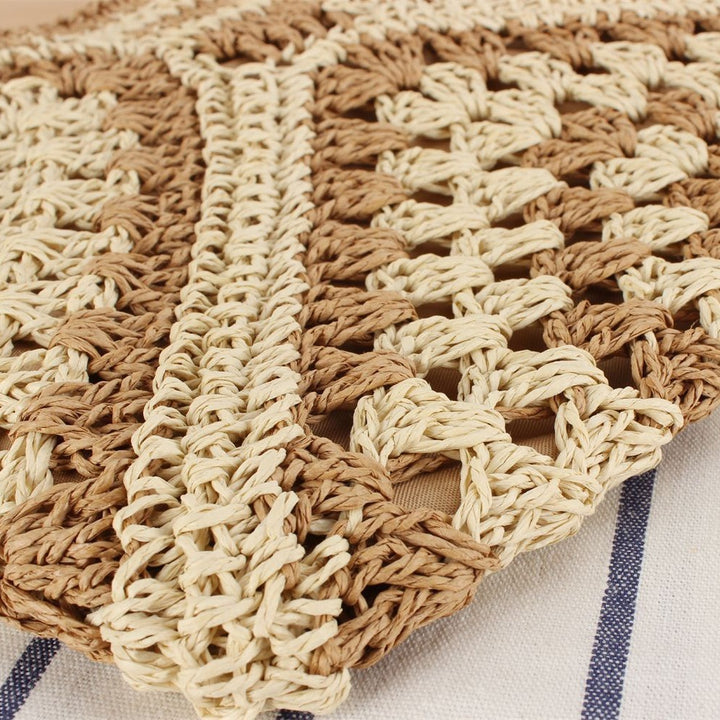 Umhängetasche mit handgeknüpftem Muster und Lederdetails Skanto