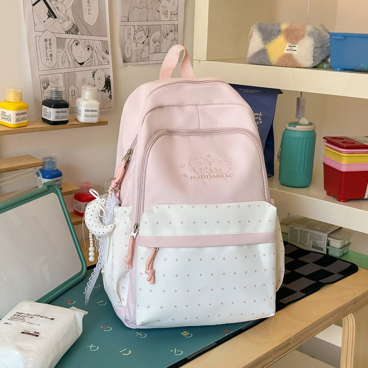 Charmanter Schulrucksack mit vielen Fächern