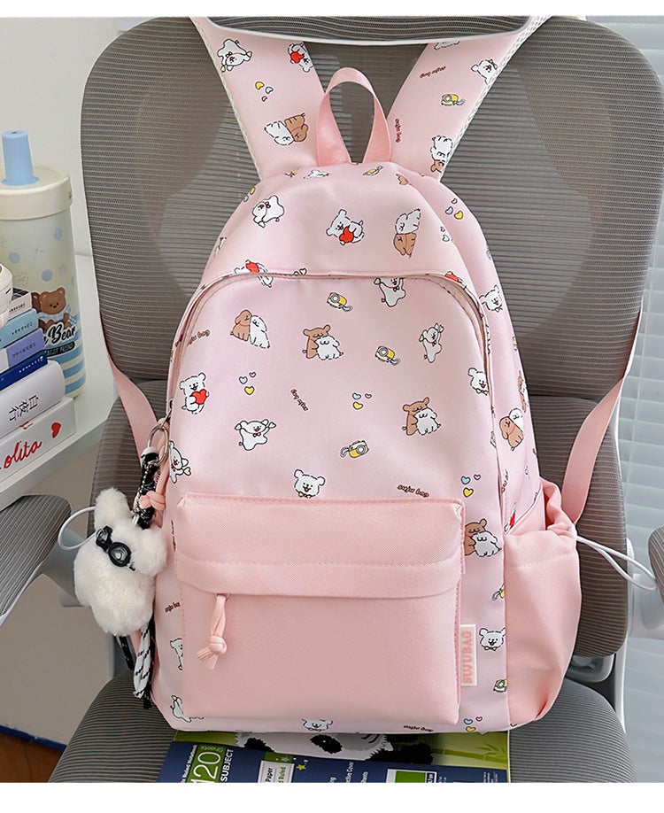 Niedlicher Schulrucksack im Cartoon-Stil