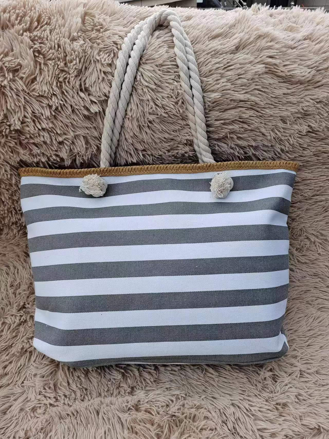 Strandtasche mit maritimem Streifen-Design Skanto