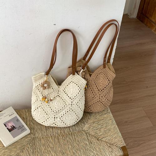 Handgemachte Makramee Shopper-Tasche Skanto