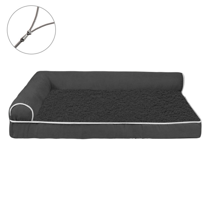 Verstärktes Plüsch-Lounge-Hundebett