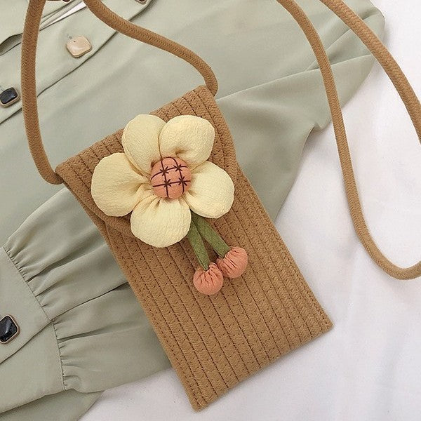 Schultertasche mit Blumenmuster Skanto