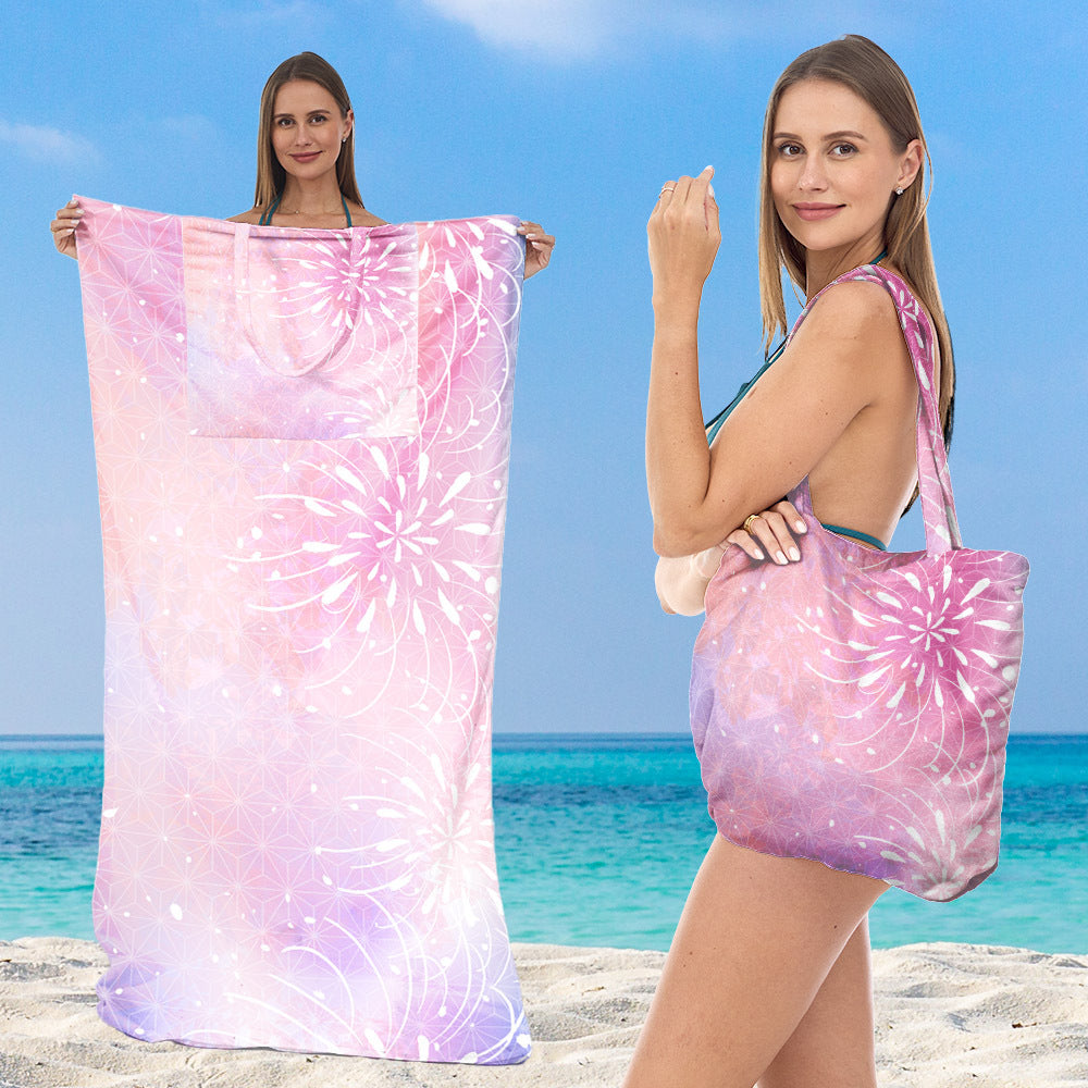 Strandtuch mit elegantem Blumenmuster Skanto