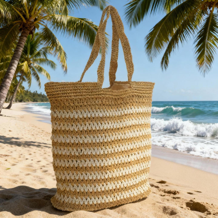 Geflochtene Strandtasche mit atmungsaktiver Struktur Skanto