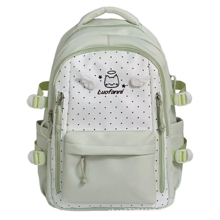 Stylischer Polka-Dot-Rucksack Skanto mit mehreren Fächern