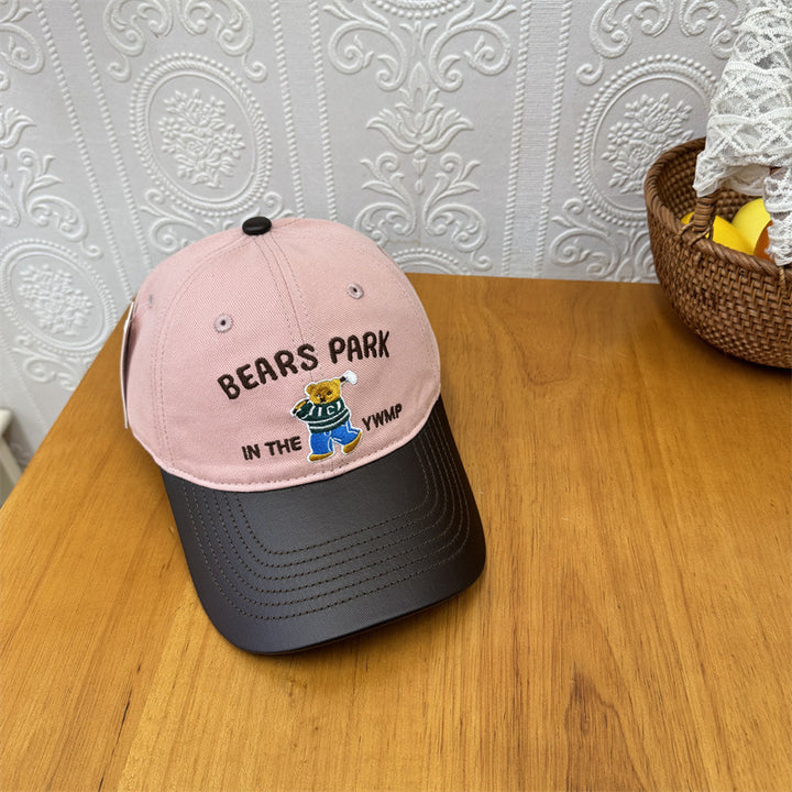 Unisex bestickte Cap mit verspieltem Bärenmotiv Skanto