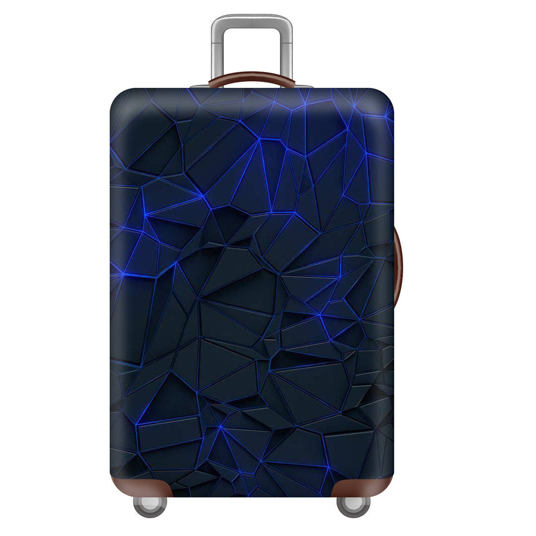 Unisex großer Hartschalenkoffer mit robustem Trolleygriff und elastischem Design-Schutzüberzug im Superhelden-Design Skanto