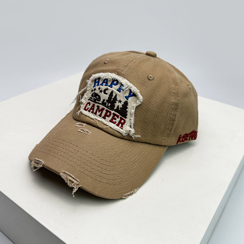 Herren Distressed Bestickte Campingkappe Skanto