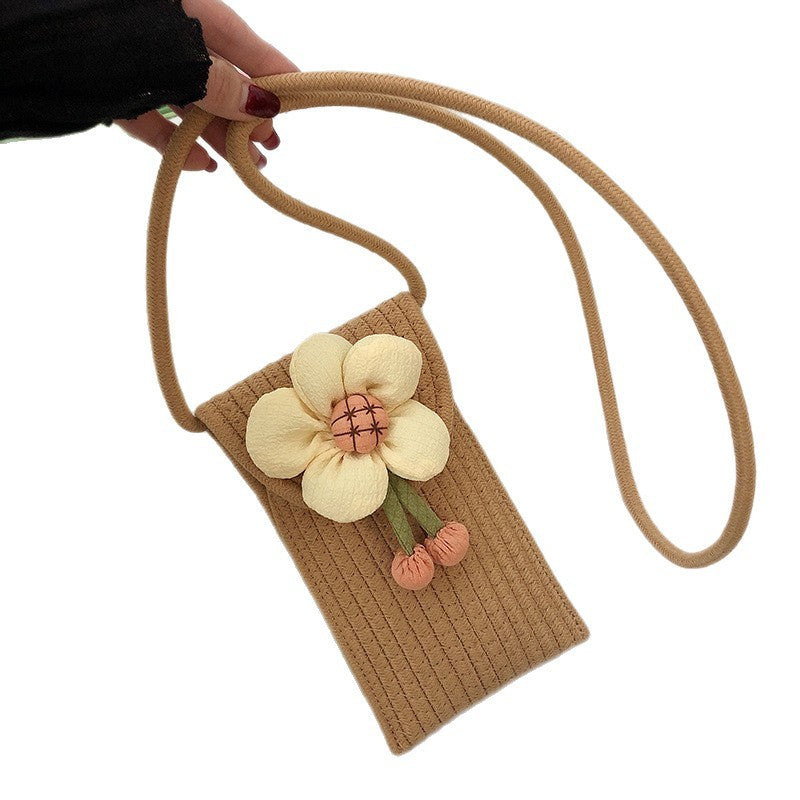 Schultertasche mit Blumenmuster Skanto