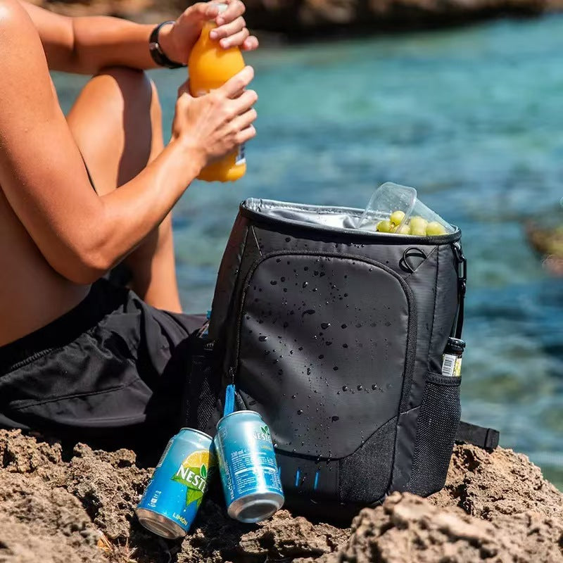 Unisex isolierter Lunch-Rucksack mit Kühlfach, Fronttasche und verstellbaren Schultergurten Skanto