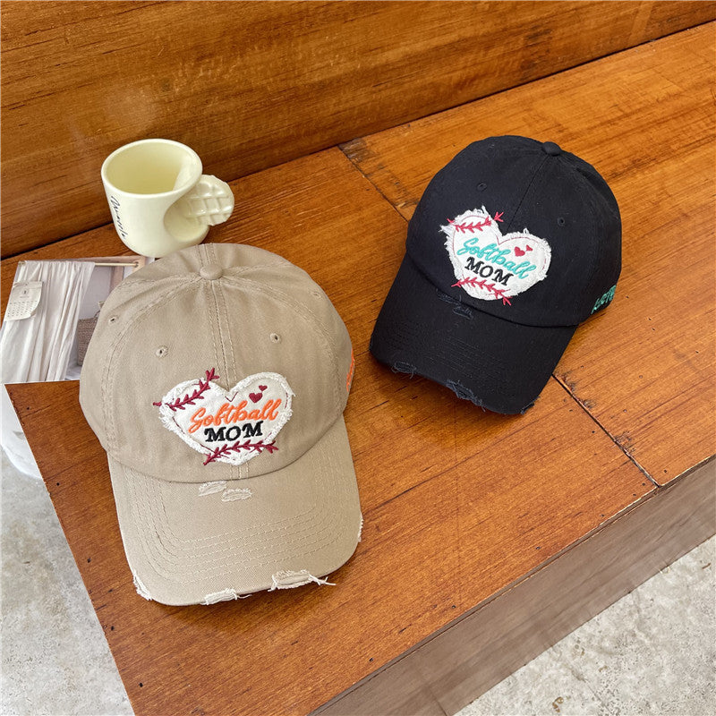 Damen Baseball Cap mit Softball Mom Patch im Used-Look Skanto