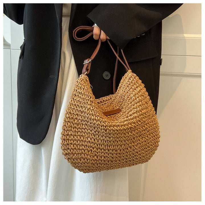 Handtasche aus hochwertigem Makramee mit gepolstertem Schultergurt Skanto