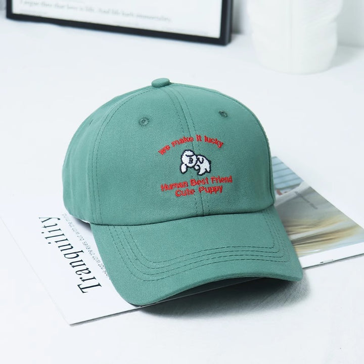 Damen-Baseballkappe mit Welpenmotiv und Stickerei Skanto