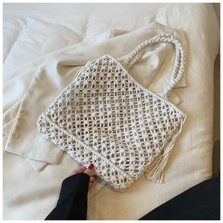 Handgeknüpfte Strandtasche mit verspieltem Design Skanto