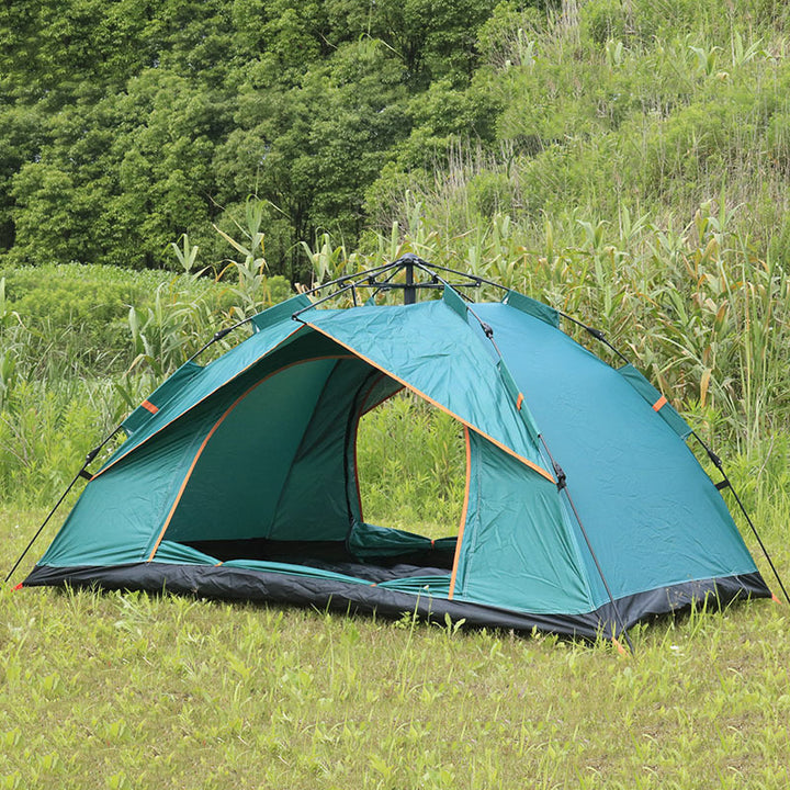 Campingzelt mit erweiterbarem Innenraum und wetterfestem Material Skanto