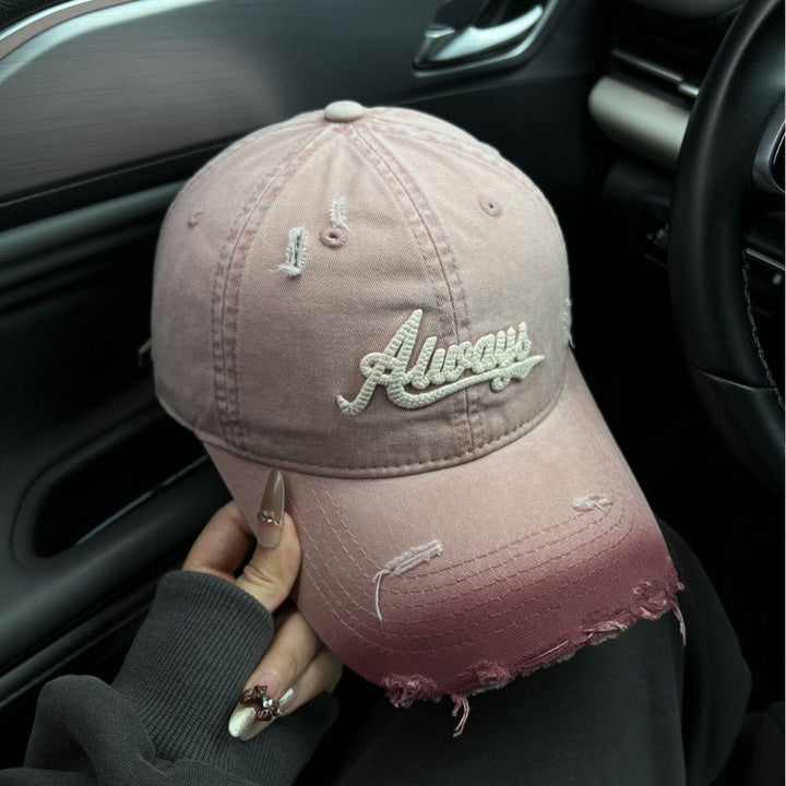 Damen Baseballkappe im Used-Look aus Jeans Skanto