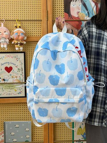 Niedlicher Schulrucksack mit Apfelmuster