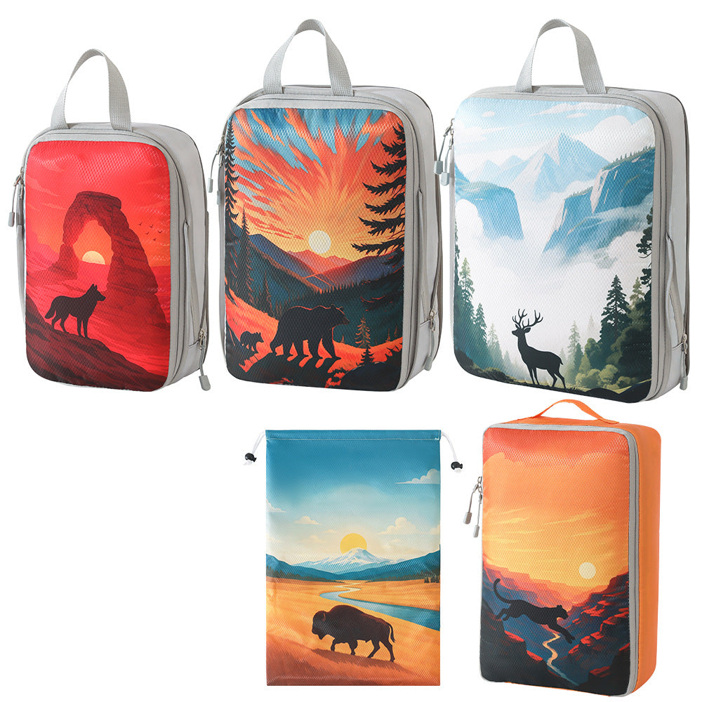 Set Reise-Organizer mit einzigartigen Naturmotiven Skanto