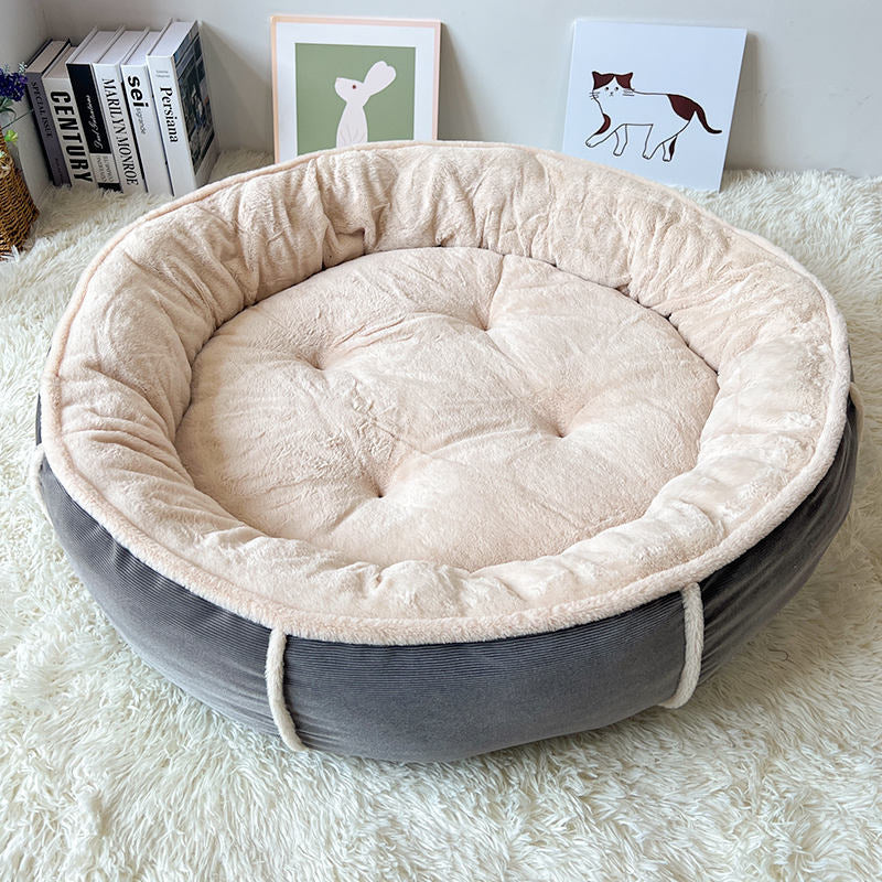 Plüsch Rundes Komfort Hundebett