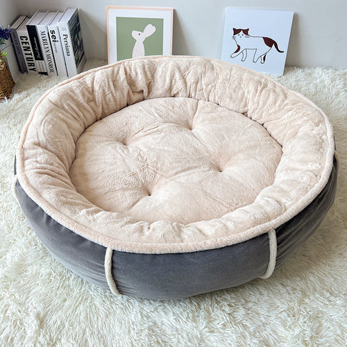 Plüsch Rundes Komfort Hundebett