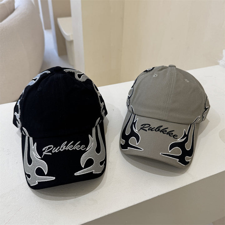 Herren-Baseballkappe mit grafischer Flammenstickerei Skanto