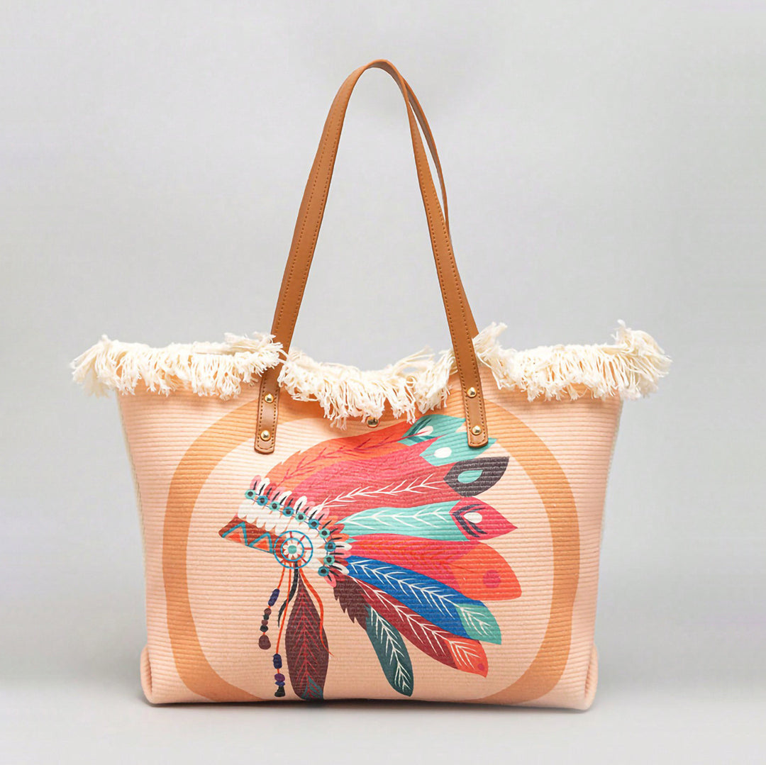 Strandtasche mit einzigartigem Federdesign Skanto