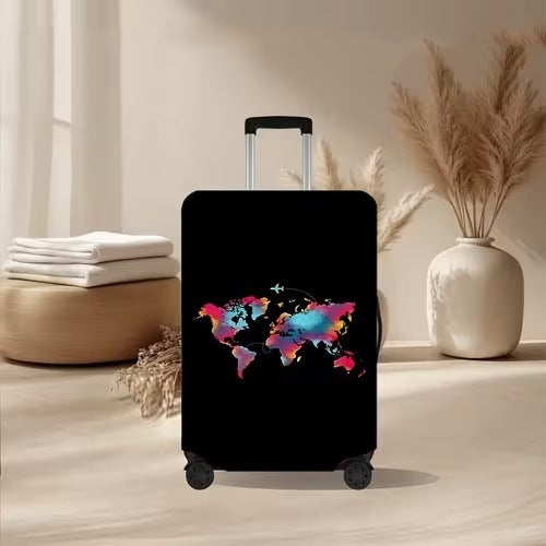 Unisex nicht-elastische Kofferhülle mit vulkanischem Lavamarmor-Design, elastischer Schutzhülle für Trolley Skanto