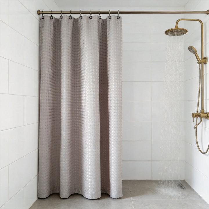 Strukturierter Badezimmer-Duschvorhang Skanto