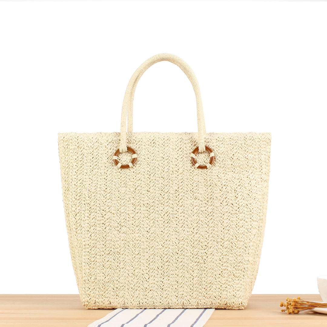 Strandtasche aus natürlich gewebtem Material mit stabilen Griffen Skanto