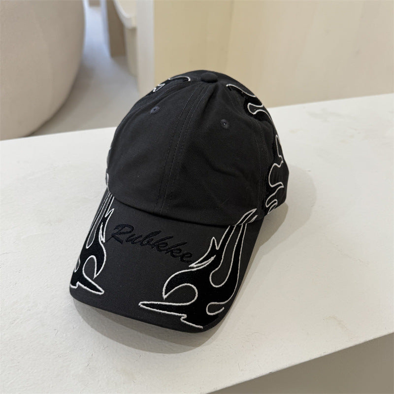 Herren-Baseballkappe mit grafischer Flammenstickerei Skanto