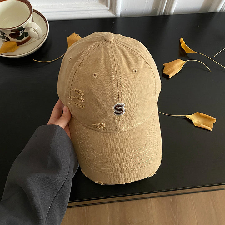 Unisex Distressed Bestickte Baseballkappe Skanto