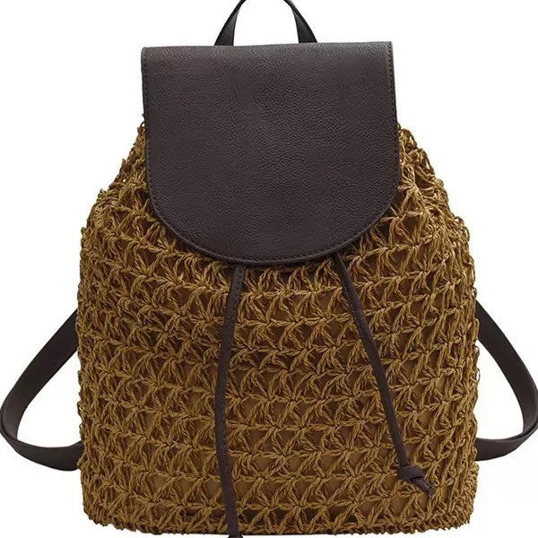 Handgefertigter Rucksack aus geflochtenem Naturmaterial Skanto