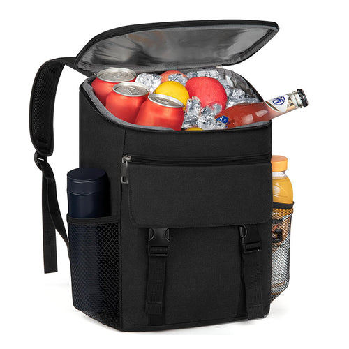 Unisex isolierter Kühlrucksack mit Thermo-Futter, gepolstertem Rücken und seitlichen Flaschenhaltern Skanto