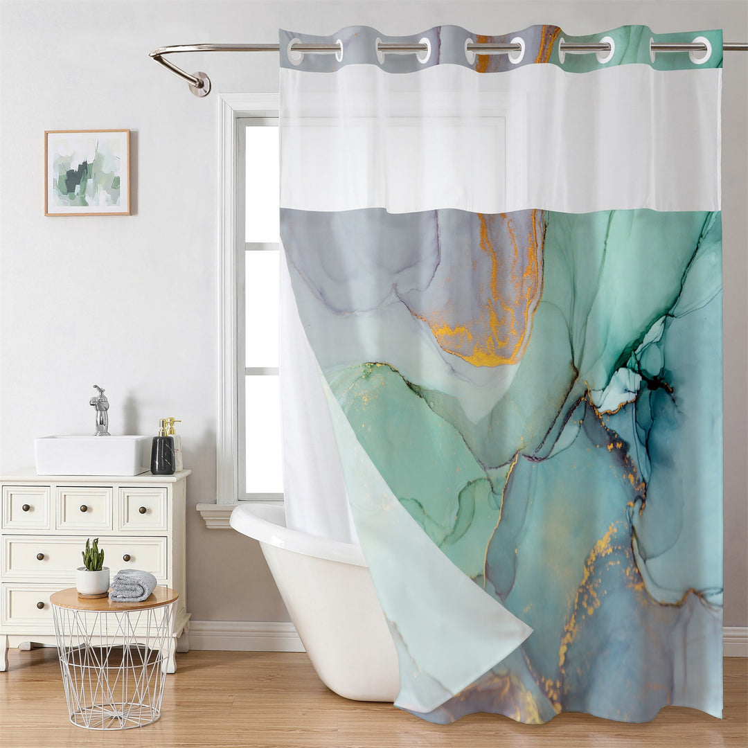 Duschvorhang mit Marmordesign Skanto