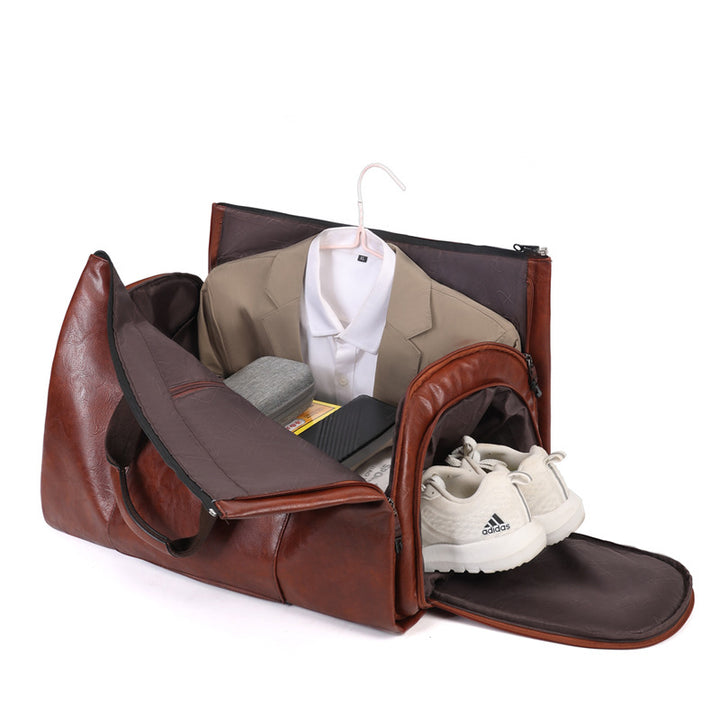 Klassische Leder-Reisetasche für Herren Skanto
